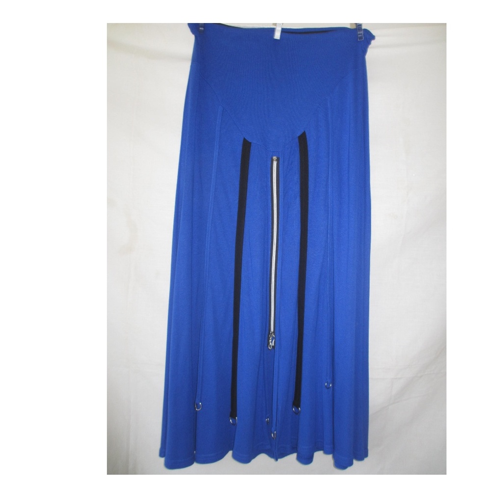 Waist ELASTIC Skirt BLUE